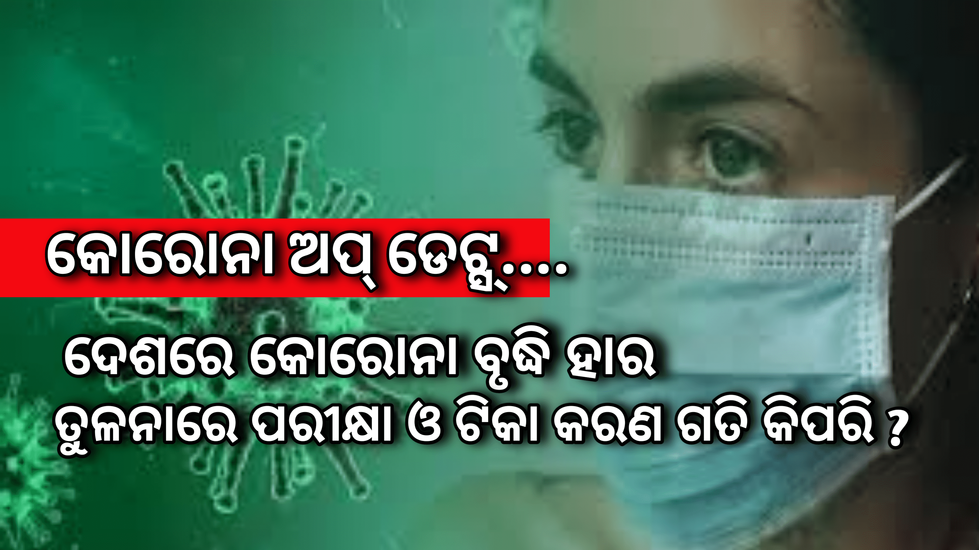 କରୋନା ଅପଡେଟ୍ସ: ଦେଶରେ କରୋନା ମାମଲାରେ ବୃଦ୍ଧି ତୁଳନାରେ ପରୀକ୍ଷା ଏବଂ ଟୀକାକରଣର ଗତି କିପରି….