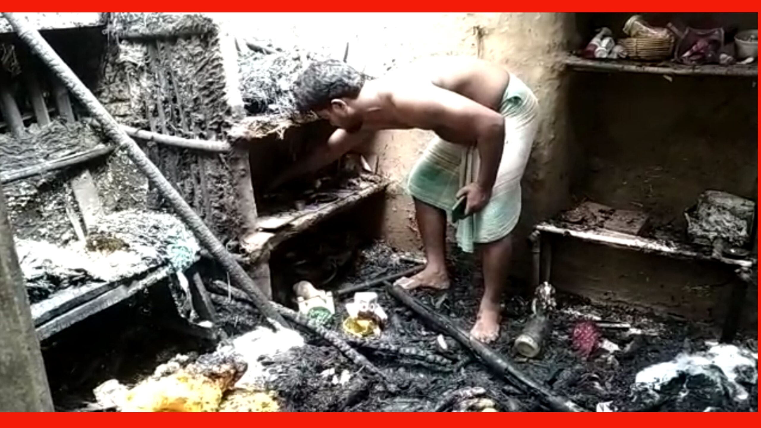 ଭୟାବହ ଅଗ୍ନିକାଣ୍ଡରେ  ଦୁଇ ପରିବାର ସର୍ବସ୍ୱାନ୍ତ