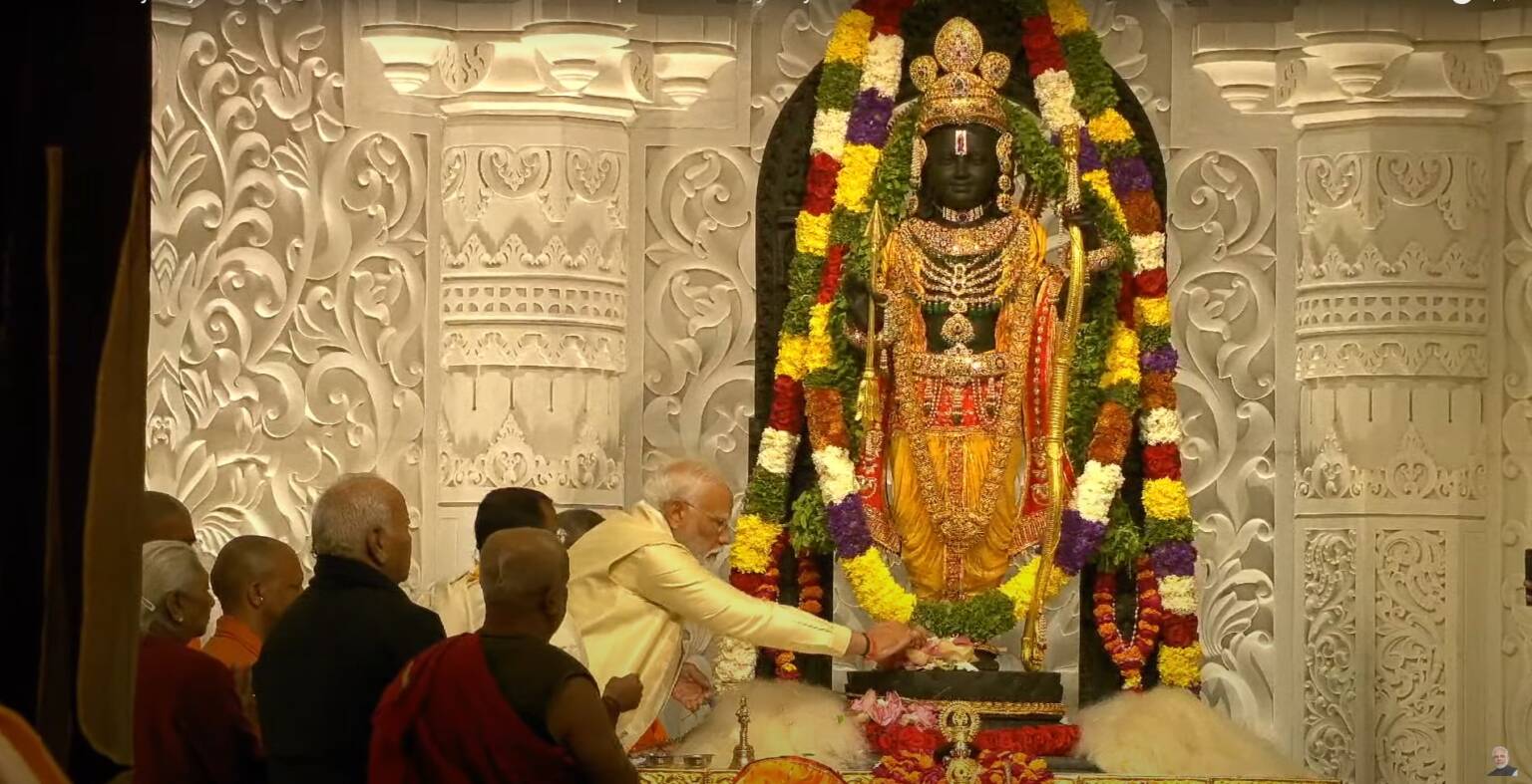 ଅଯୋଧ୍ୟା ରାମ ମନ୍ଦିରରେ ସଂପନ୍ନ ହେଲା ପ୍ରାଣ ପ୍ରତିଷ୍ଠା କାର୍ଯ୍ୟ